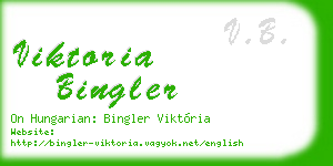 viktoria bingler business card